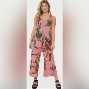 Western Cowgirl Cactus Print Racerback Jumpsuit Whimsical Y2K Festival XS Romper